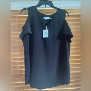 Calvin Klein Blouse Black Size Large NWT